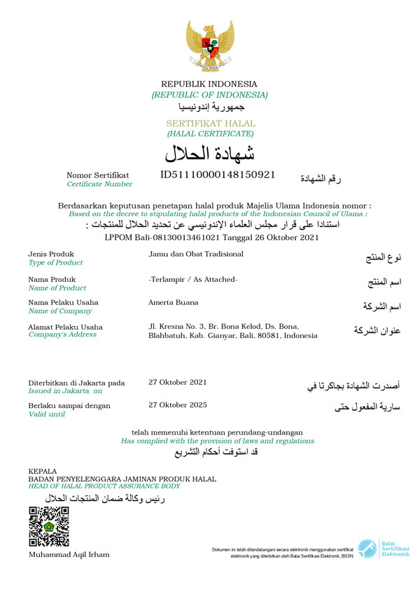 ketetapan halal MUI - nio nirmala oil